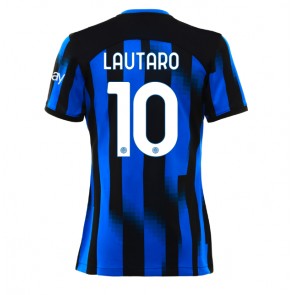 Inter Milan Lautaro Martinez #10 Hjemmedrakt Kvinner 2023-24 Kortermet